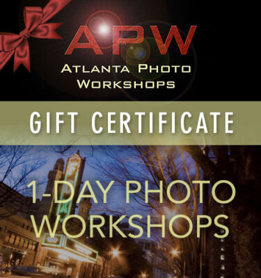 Gift Certificate - 1-Day Photo Workshops at Atlanta Photo Workshops