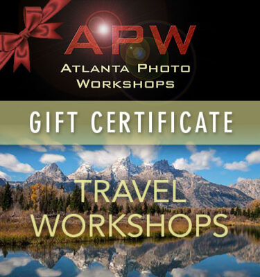 Gift Certificate - Travel Workshops at Atlanta Photo Workshops