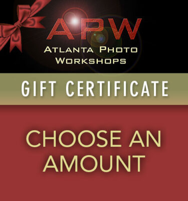 Gift Certificate - Choose Amount - Atlanta Photo Workshops