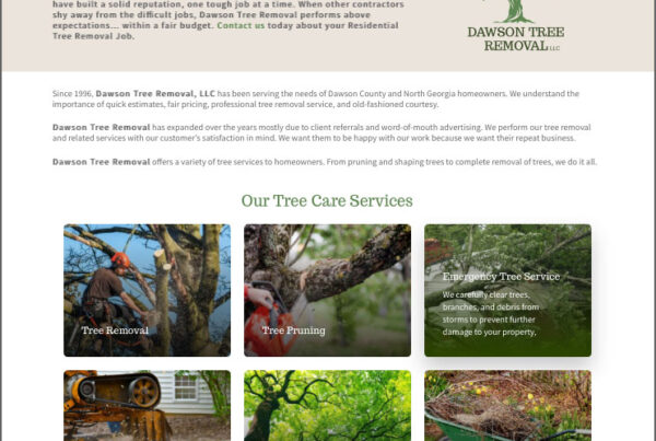 Arborist Website Design