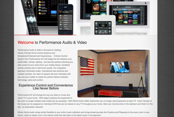 Performance AV Website