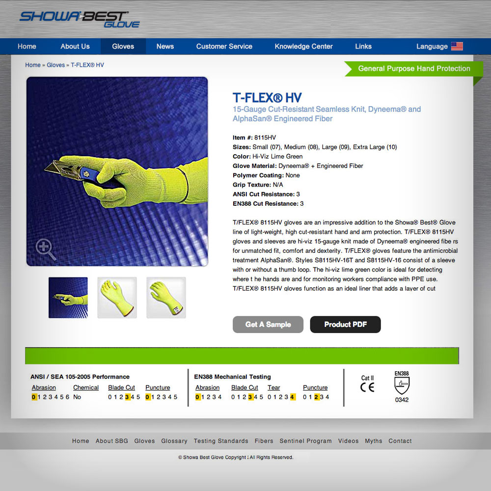 Glove Company website concept