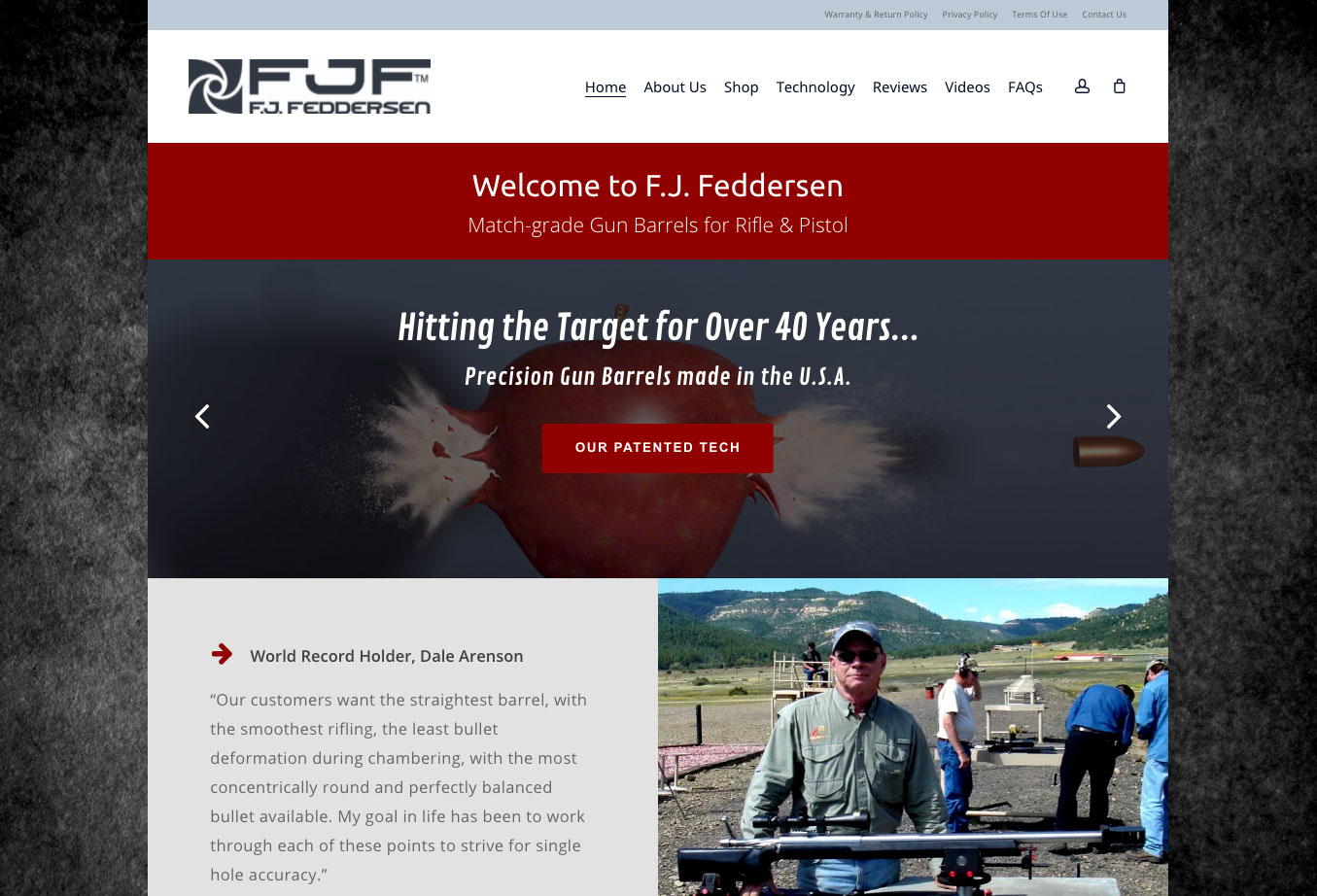 FJ Feddersen eCommerce Website Design